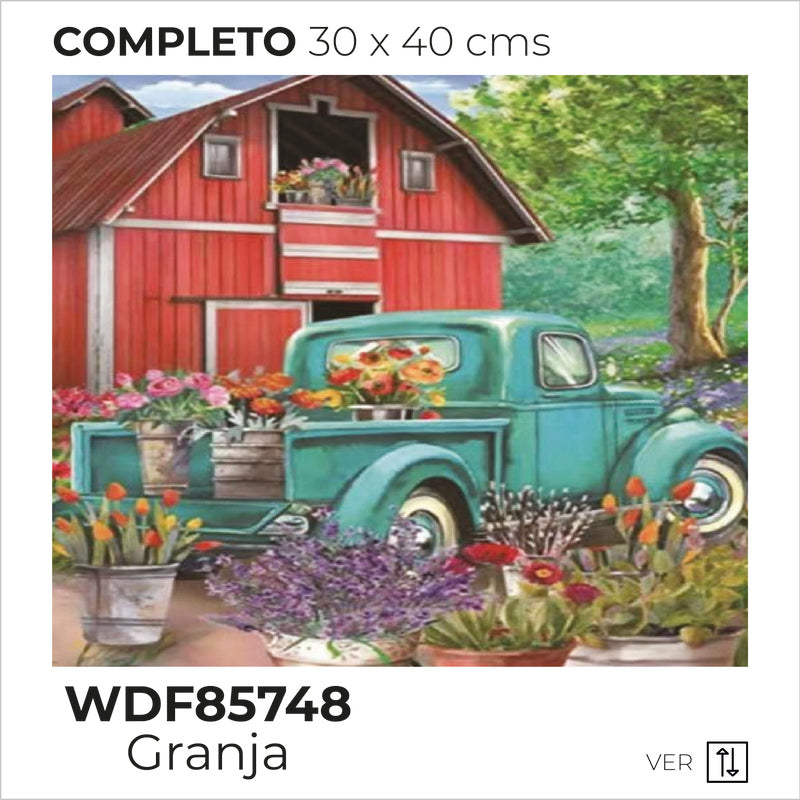 Kit Dibujo Diamante Wdf85748 Granja