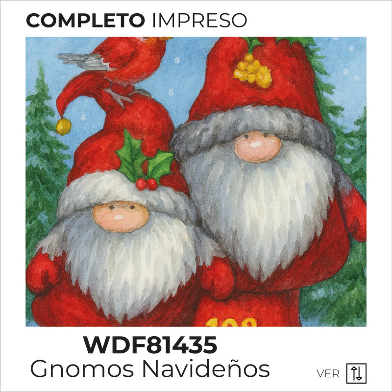 Kit Dibujo Diamante GD81013 Gnomo Navidad