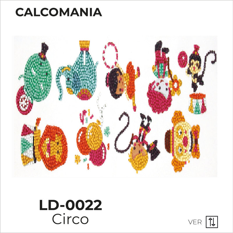Kit Dibujo Diamante Calcomanía Circo