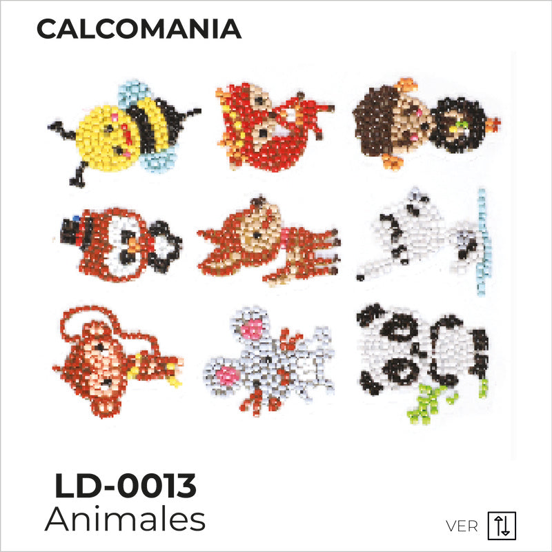 Kit Dibujo Diamante Calcomanía Animales