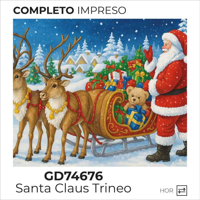 Kit Dibujo Diamante GD74676 Santa Claus