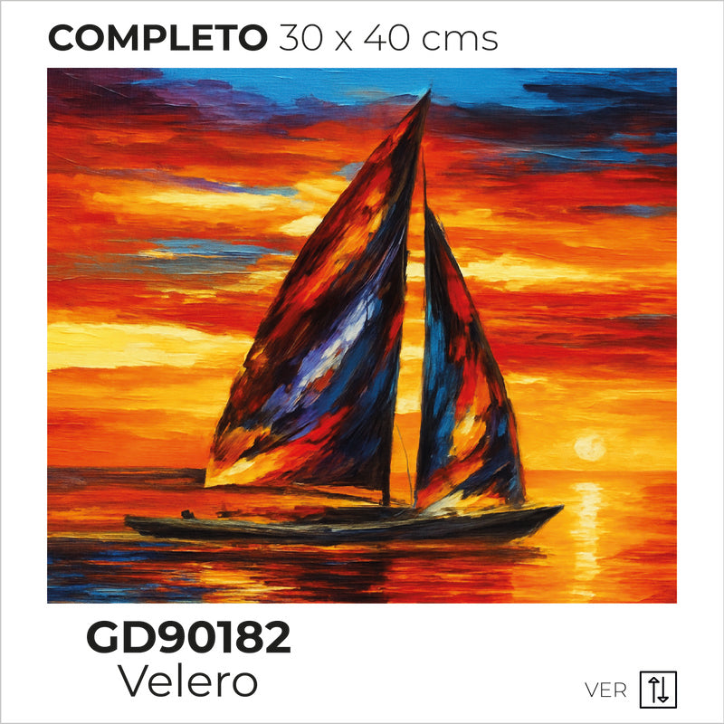 Kit Dibujo Diamante GD90182 Velero