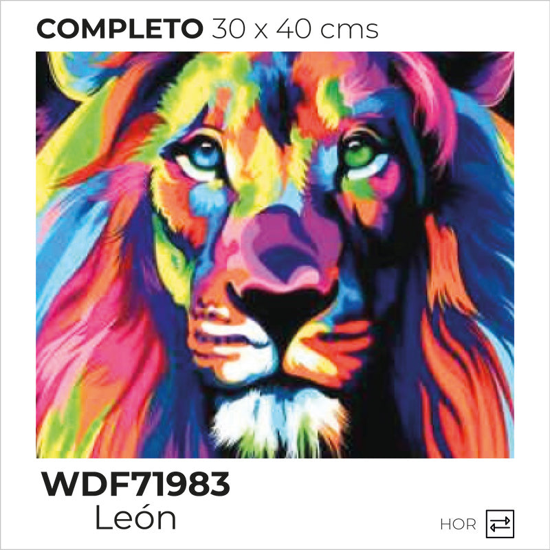 Kit Dibujo Diamante Wdf71983 Leon