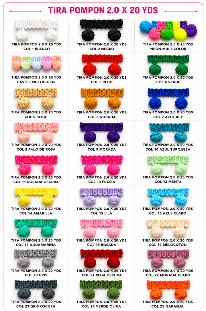 Tira Pompon 2.0Mm