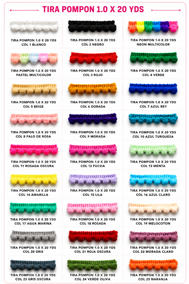 Tira Pompon 1.0Mm