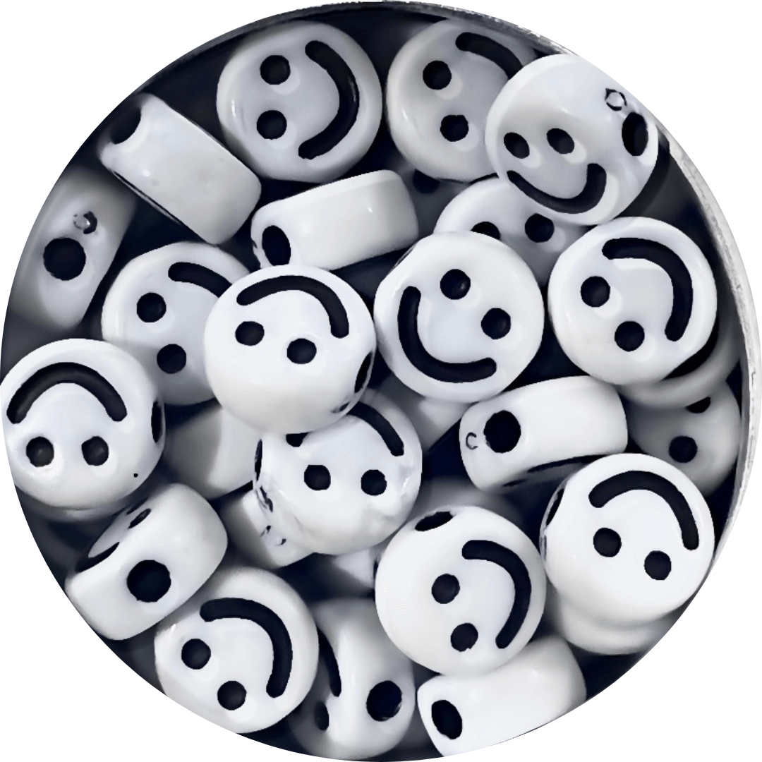 Carita Plana Blanca Con Negro