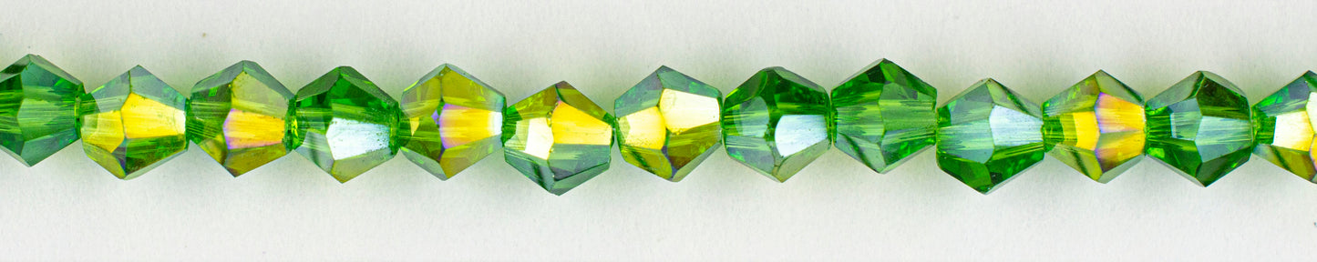 Collar Rombo Vidrio 4mm Verde Boreal