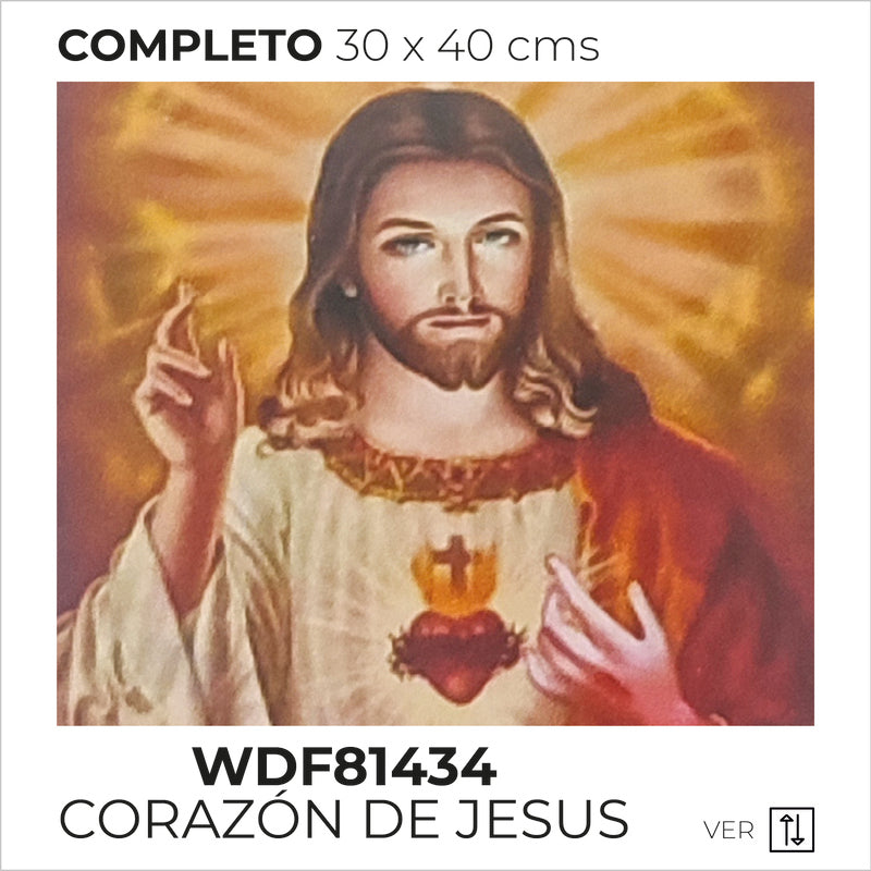 Kit Dibujo Diamante 81434 Corazón De Jesus