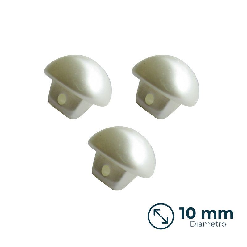 Boton Imitacion Perla Beige
