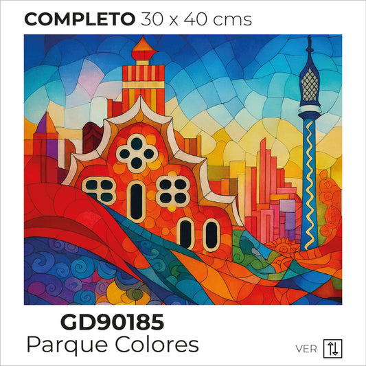 Kit Dibujo Diamante GD90185 Parque Colores