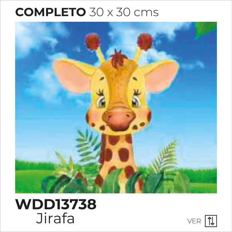 Kit Dibujo Diamante Wdd13738 Jirafa