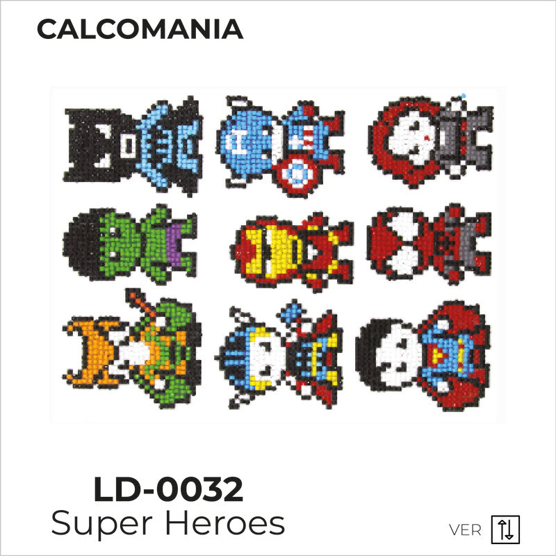 Kit Dibujo Diamante Calcomanía Super Héroes