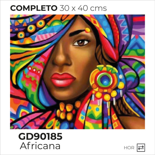 Kit Dibujo Diamante GD74417 Africana
