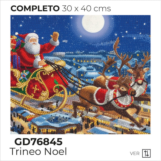 Kit Dibujo Diamante GD76845 Trineo Noel