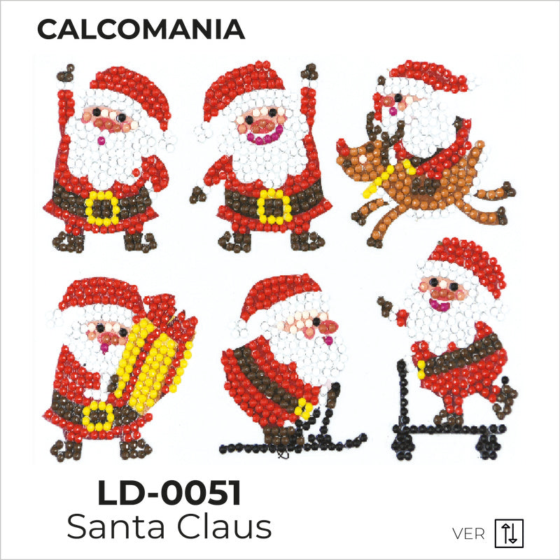 Kit Dibujo Diamante Calcomanía Santa Claus