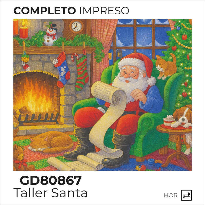 Kit Dibujo Diamante GD80867 Taller Santa