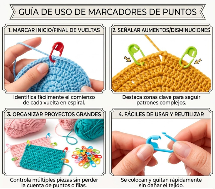 Gancho Marca Puntadas Plástico