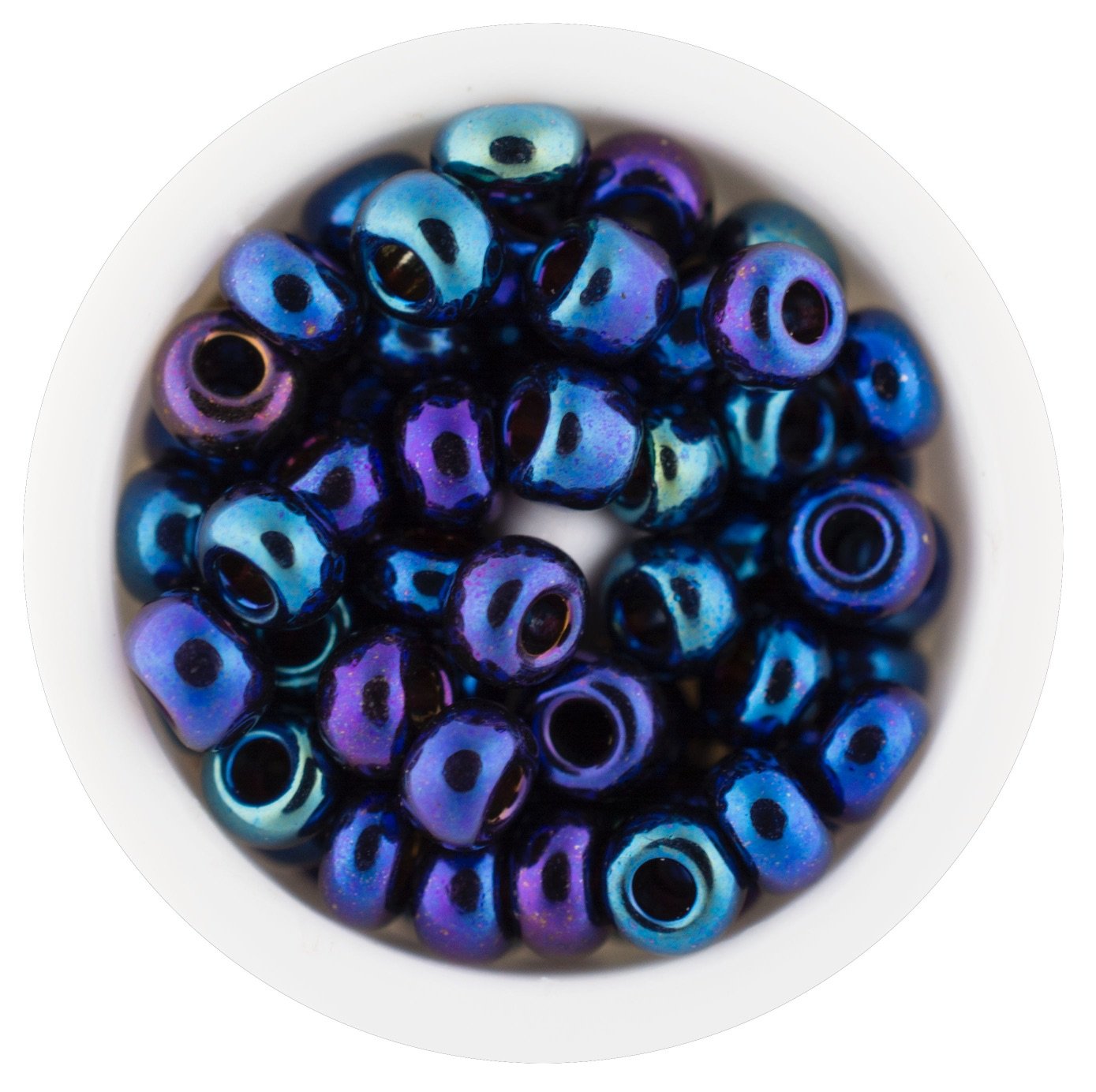 Chaquira Checa Azul Irizado