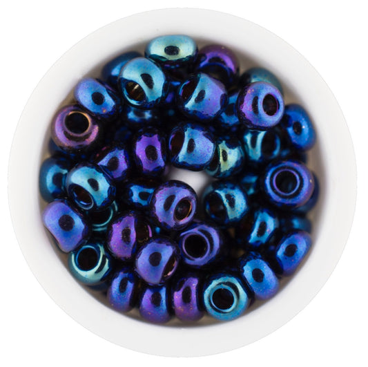 Chaquira Checa Azul Irizado