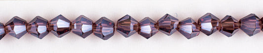 Collar Rombo Vidrio 4mm Lila Boreal