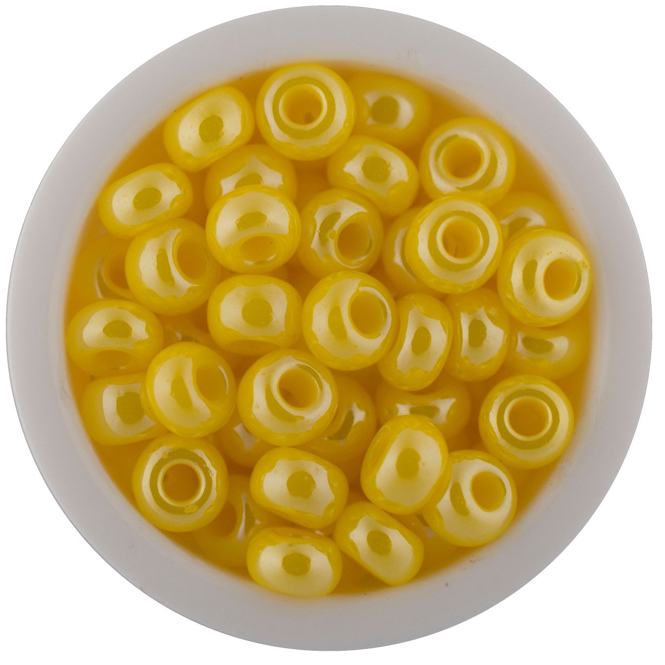 Chaquira Checa Amarillo Perlado