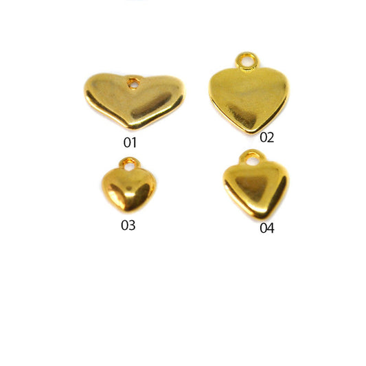Corazones Dije Pequeño 24k