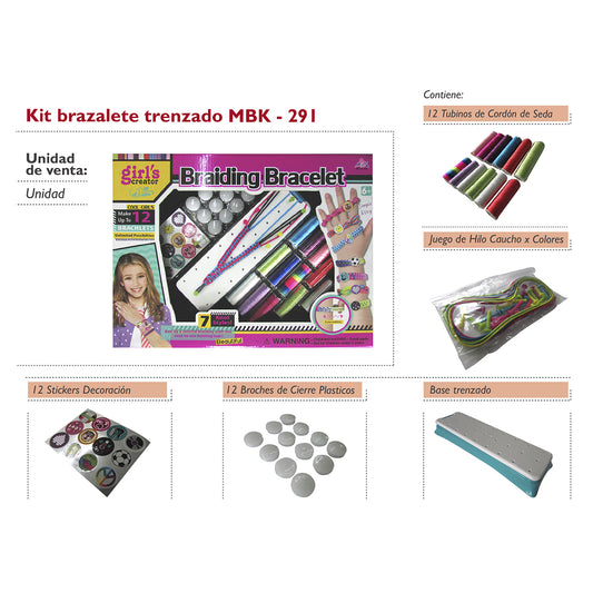 Kit Brazalete Trenzado para niños
