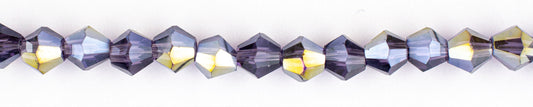 Collar Rombo Vidrio 4mm Morado Boreal