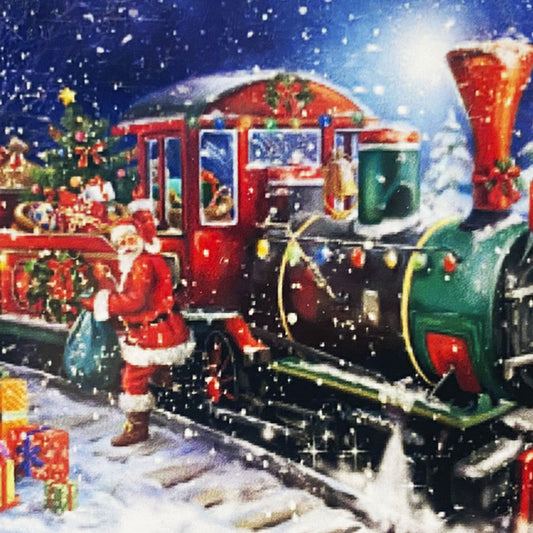 Kit Punto Diamante Papá Noel Tren