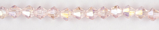 Collar Rombo Vidrio 4mm Rosado Boreal