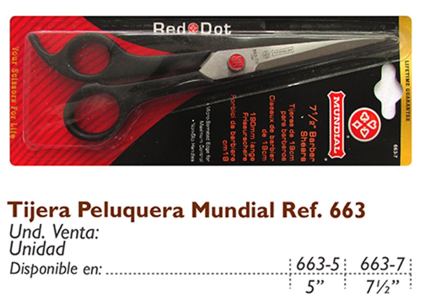 Tijera Peluquera Mundial Ref. 663
