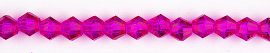 Collar Rombo Vidrio 4mm Fucsia Boreal