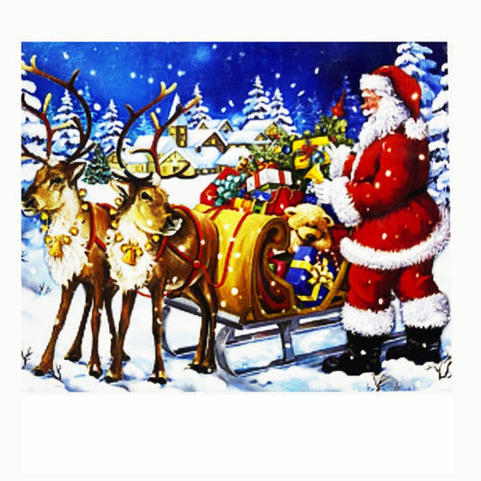 Kit Punto Diamante Papá Noel Renos